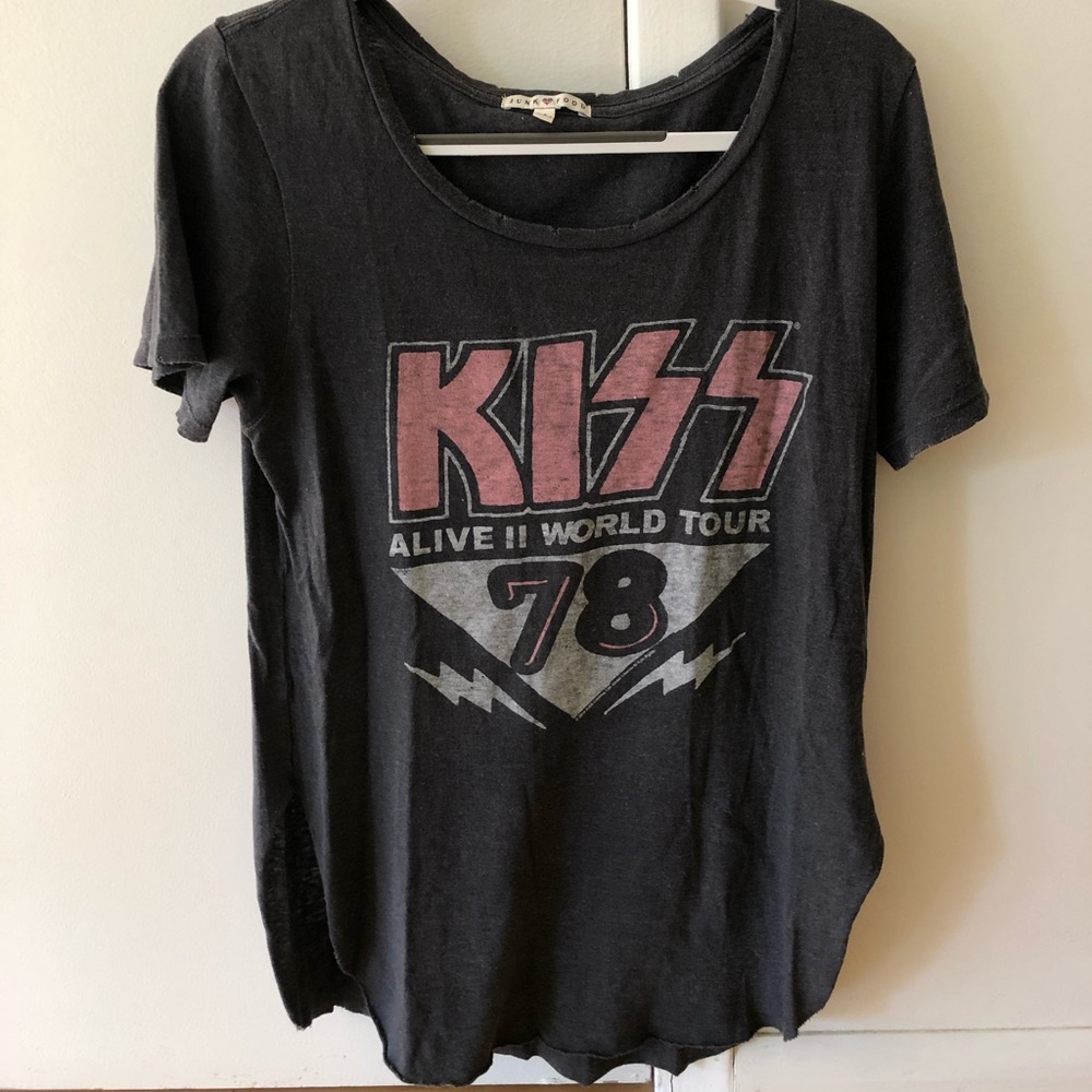 Oversized KISS band tee